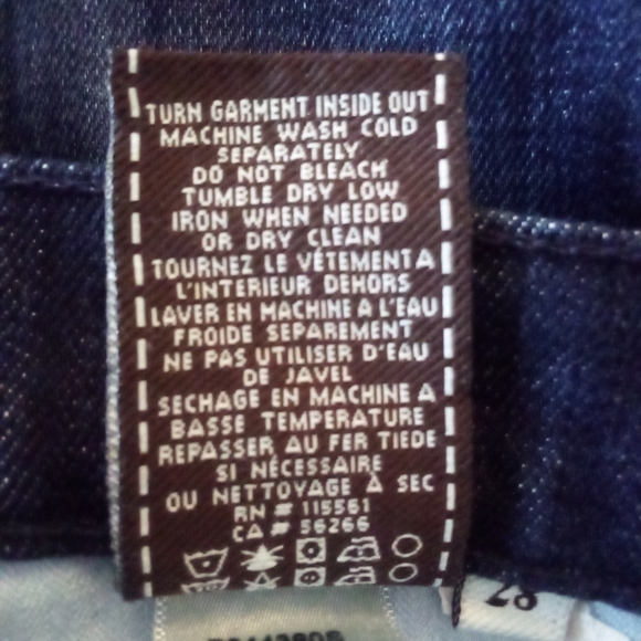 7 For All Mankind Dark Blue Boot Cut Jeans - Picture 9 of 10